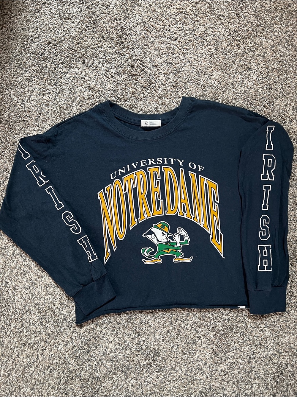 ‘47 Notre Dame crop long sleeve Tshirt